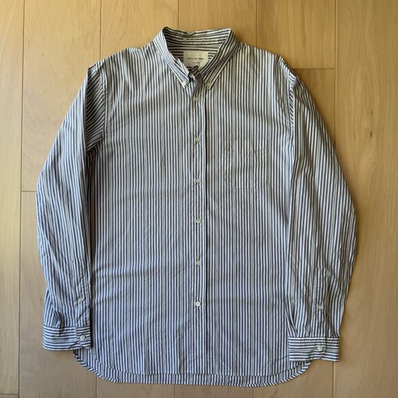 Still By Hand Shirt 3 Striped Cotton Button Up Oxford - Picture 2 of 9